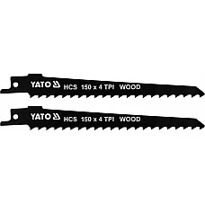 Полотна по дереву для шабельної пилки Yato 150х1.2 мм, 4 зуби (YT-33921)