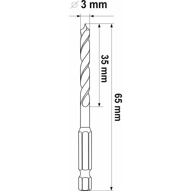 Свердло по дереву Yato 3x65х35 мм (YT-33860) фото