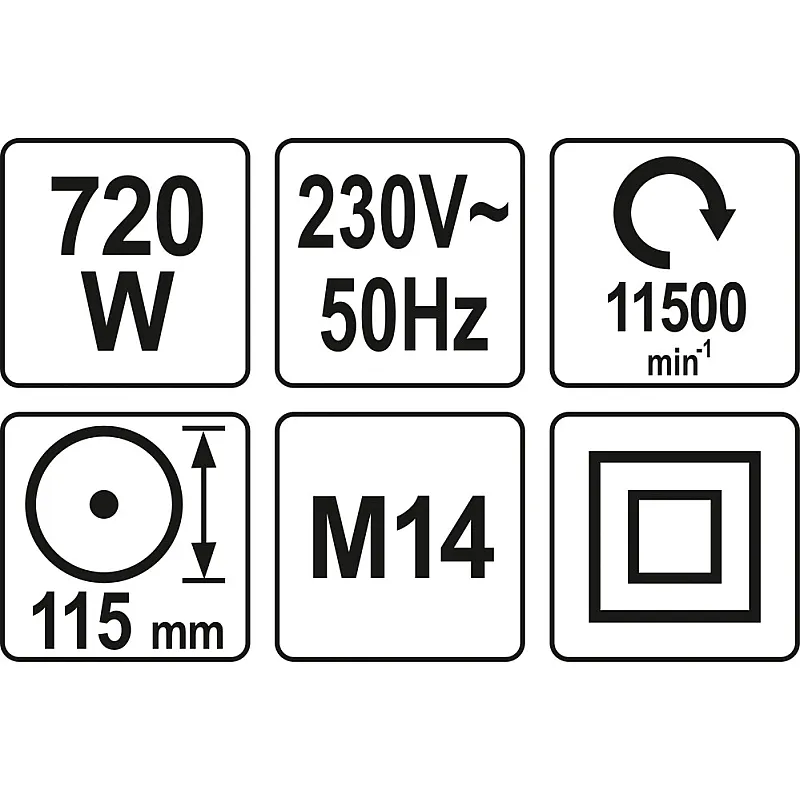 Кутова шліфувальна машина Yato YT-82091 фото