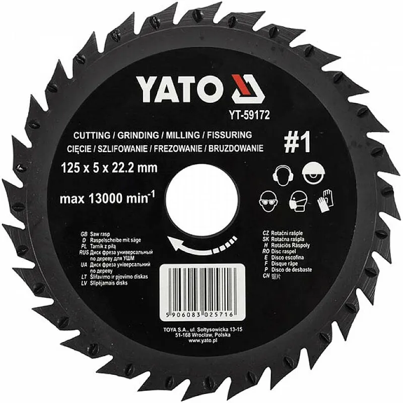 Диск-фреза шліфувально-відрізний YATO YT-59172 фото