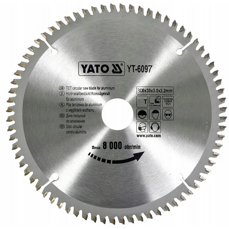 Диск пильний по алюмінію YATO 300х30х3x2.2 мм (YT-6097) фото