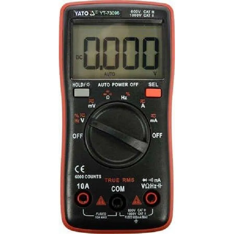 Мультиметр Yato True RMS LCD 6000 (YT-73096) фото
