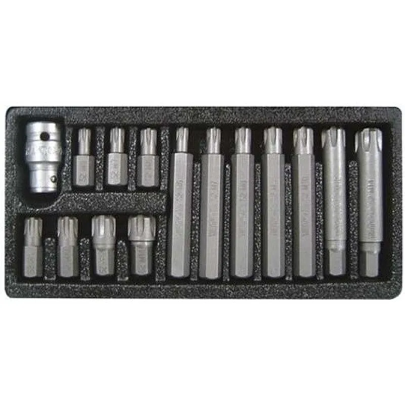 Набор насадок отверточных YATO RIBE 30х75 мм, адаптер 1/2 (YT-0419) фото