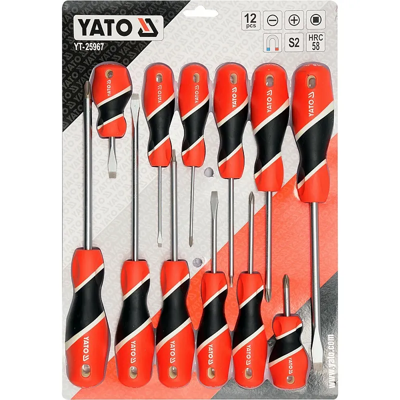 Набір викруток плоских хрестових Yato YT-25967 фото
