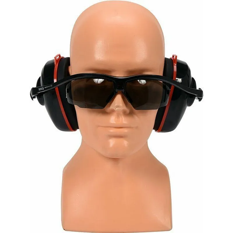 Наушники противошумные комбинированные с защитными очками затемненные YATO (YT-74635) фото