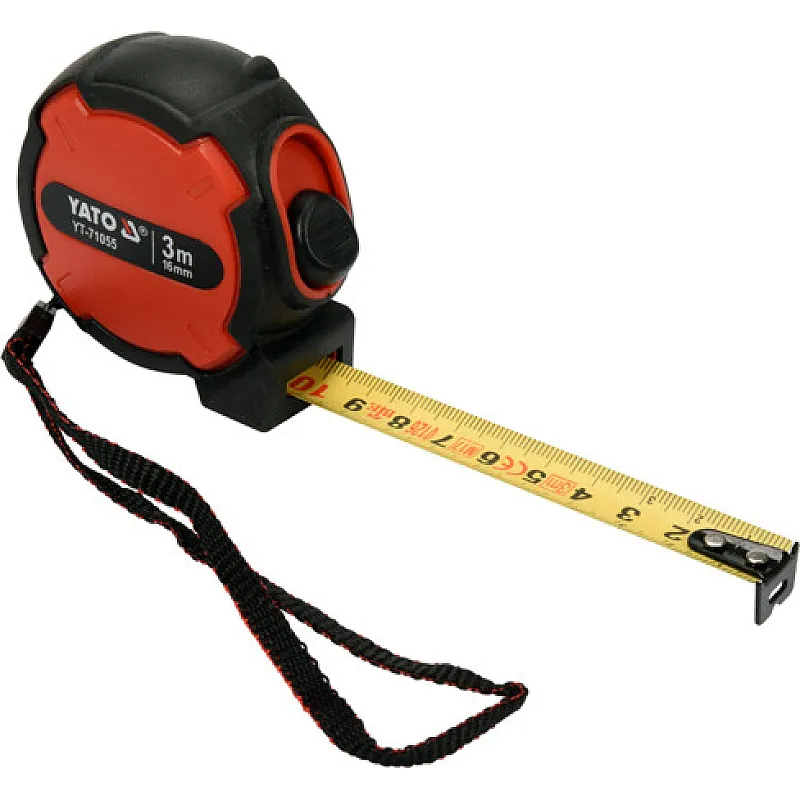 Рулетка Yato із нейлоновим покриттям 3 мx16 мм (YT-71055) фото