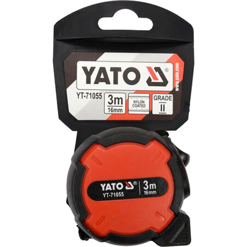 Рулетка Yato із нейлоновим покриттям 3 мx16 мм (YT-71055) фото