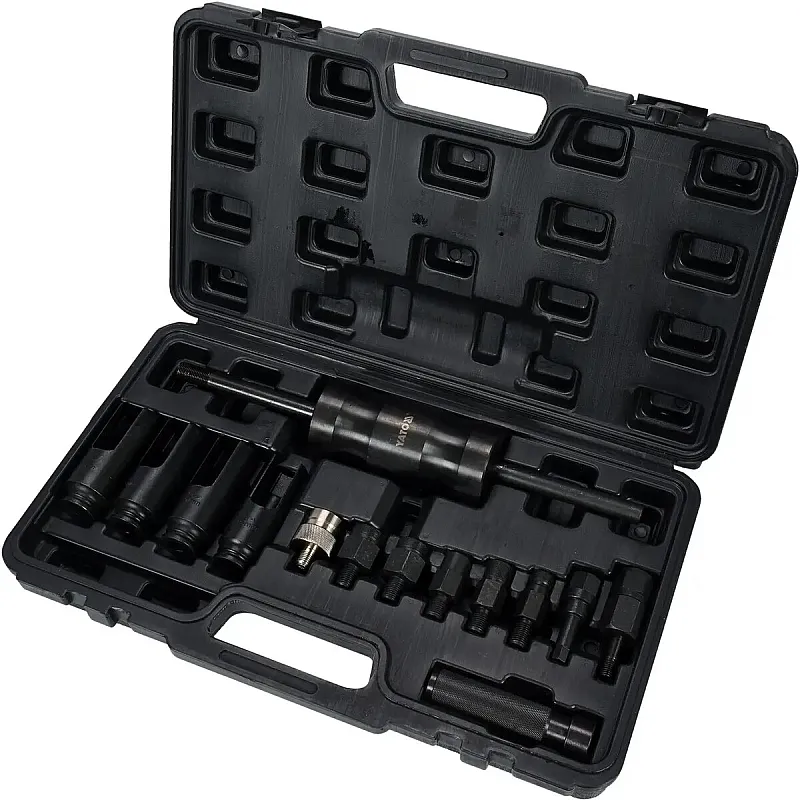 Знімач форсунок, інжекторів Yato інерційний, сумісний з BOSCH, DELPHI, DENSO, SIEMENS, 14 шт (YT-06174) фото