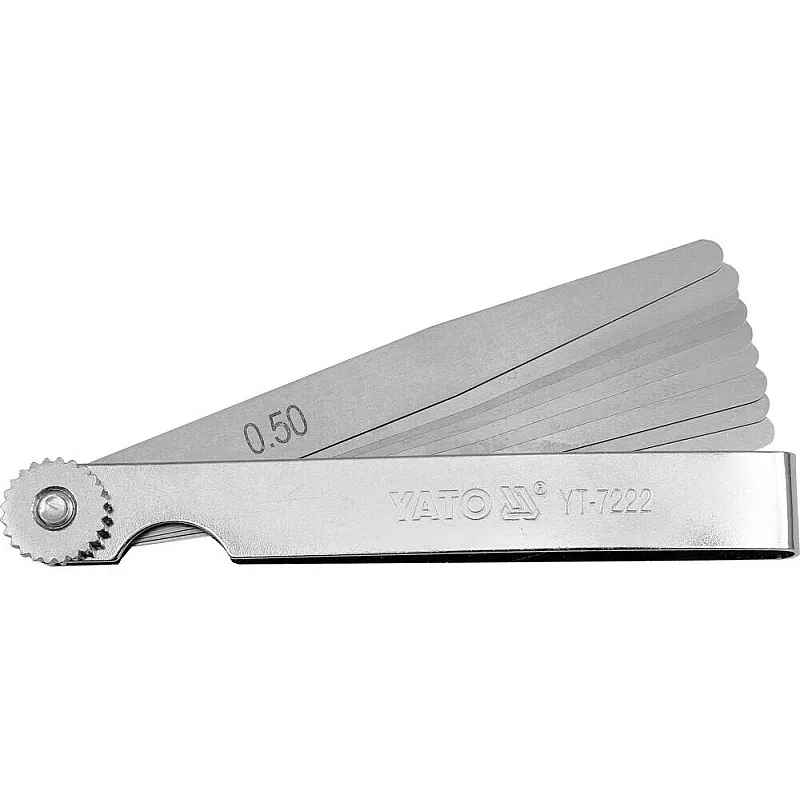 Щупи вимірювальні Yato 100х10 мм, 0.05-0.5 мм (YT-7222) фото