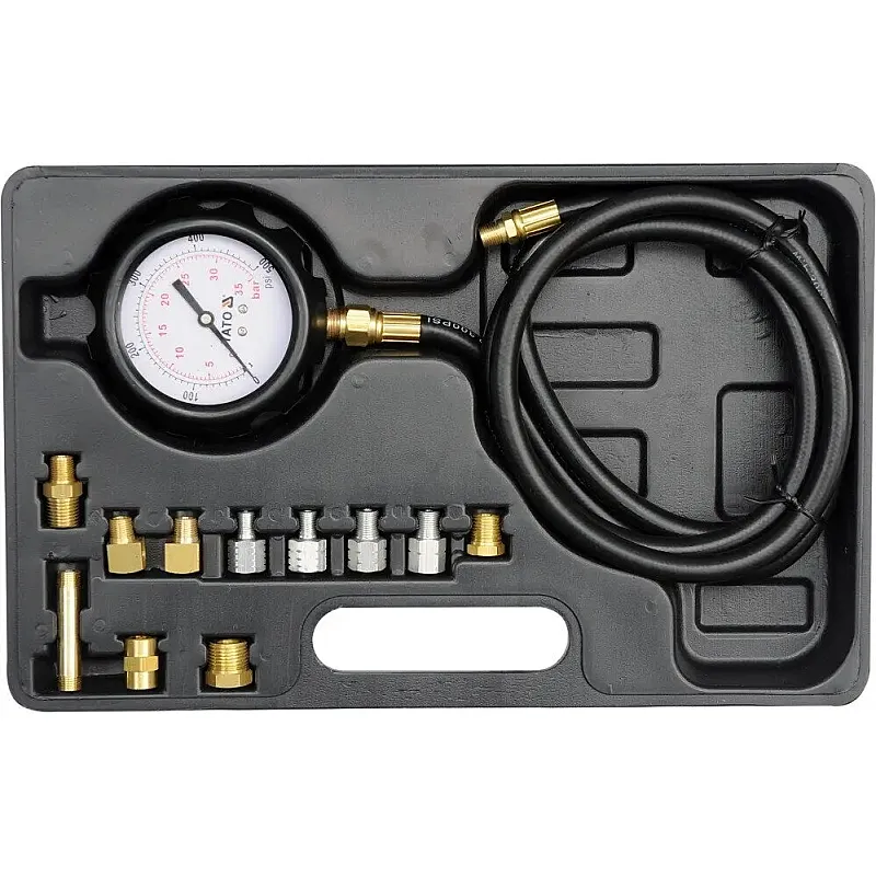 Тестер измерения давления масла с адаптерами Yato, 0- 35 бар (YT-73030) фото