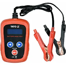 Тестер параметрів акумуляторів Yato до 12 В, з цифровим дисплеєм LED (YT-83113)