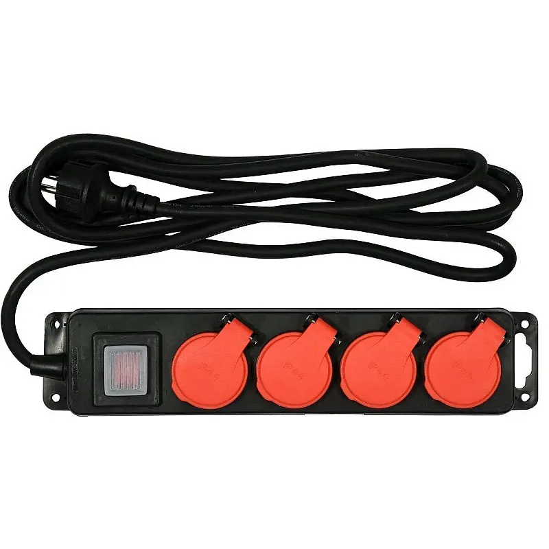 Подовжувач із заземленням Yato YT-81241 3 м на 4 розетки фото