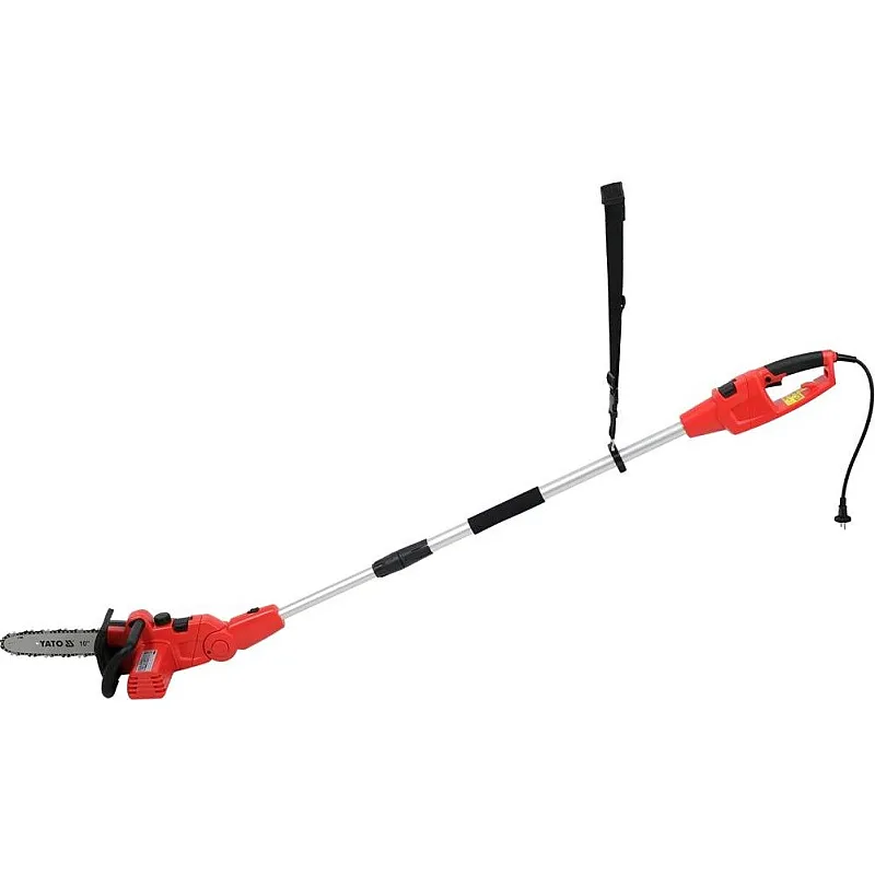 Електрична ланцюгова пилка та телескопічний секатор для обрізання гілок Yato 2в1 750 Вт (YT-84877) фото