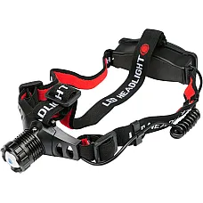 Фонарь диодный 3 Вт водонепроницаемый YATO на лоб, 3 режима света (YT-08590)