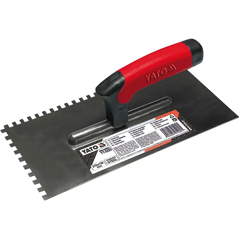 Прасувальна штукатурна Yato 270х130 мм, зуб 6х6 мм (YT-5202) фото