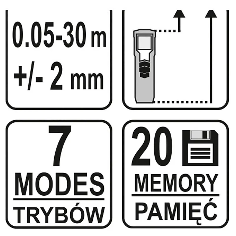 Лазерный дальномер Yato YT-73124 фото