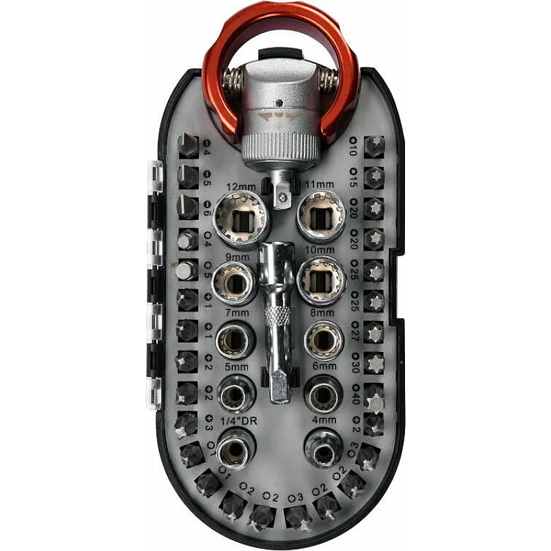 Набір викруткових насадок та торцевих головок YATO 1/4 CrV (YT-27960) фото