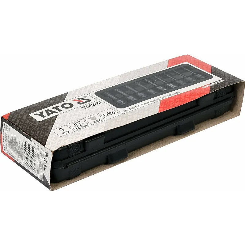 Набір ударних насадок викрутки Yato RIBE RM5-RM14 (YT-10681) фото