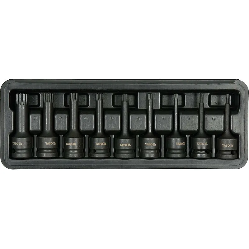 Набор ударных отверточных насадок Yato SPLINE M4-M16 (YT-10691) фото