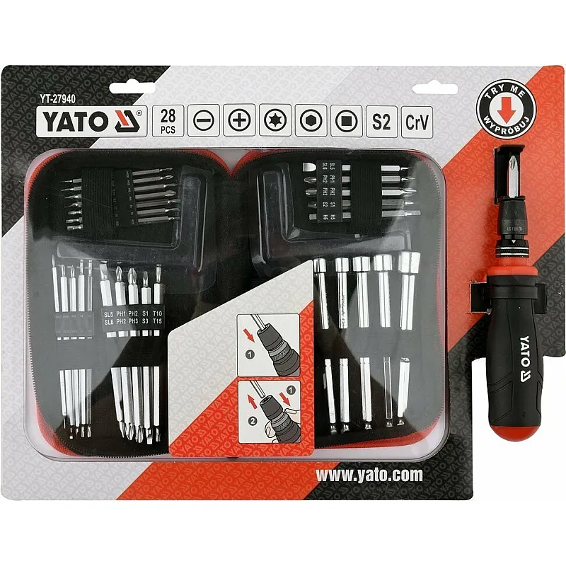 Викрутка реверсивна Yato YT-27940 фото