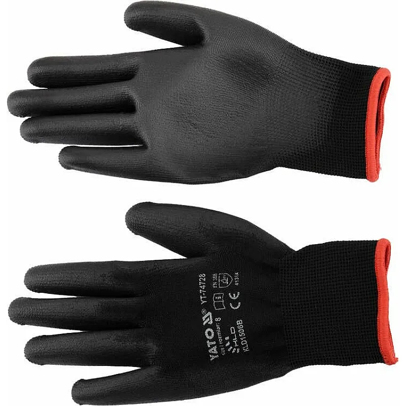 Перчатки Yato YT-74728 размер 8 Черные фото