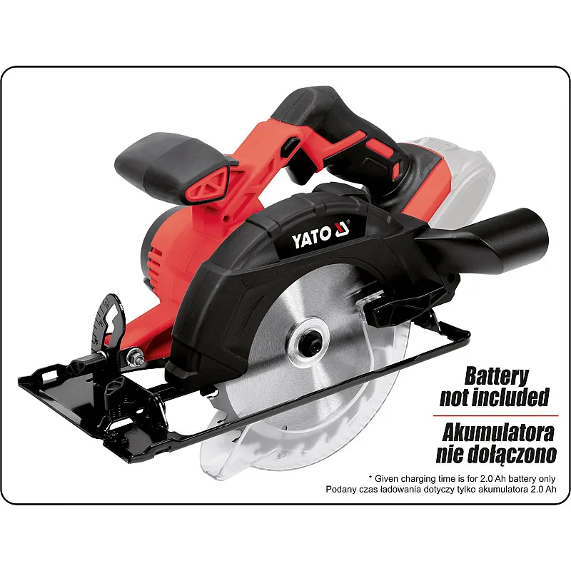 Пила дискова акумуляторна Yato YT-82811 (без акумулятора та ЗУ) фото