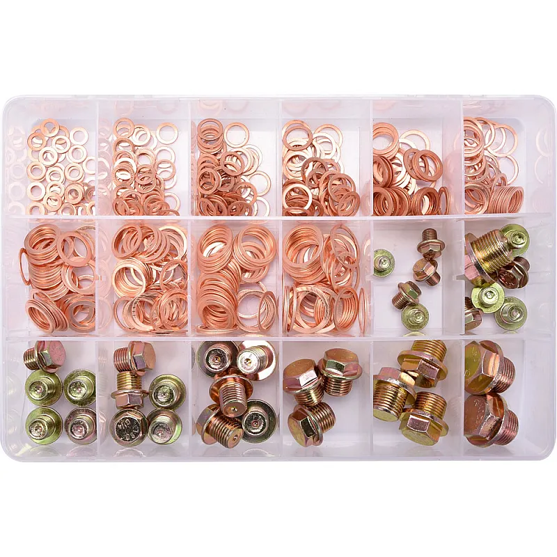 Шайби та заглушки Yato 6-20 мм, М8-М20, G 1/4, 534 шт. (YT-06864) фото