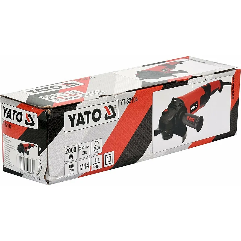 Шліфмашина кутова Yato 2000 Вт, 180 мм (YT-82104) фото
