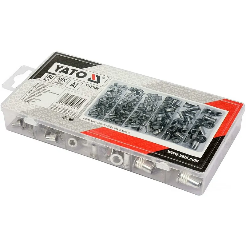 Будівельні заклепки YATO М3-М10, 150 шт. (YT-36460) фото
