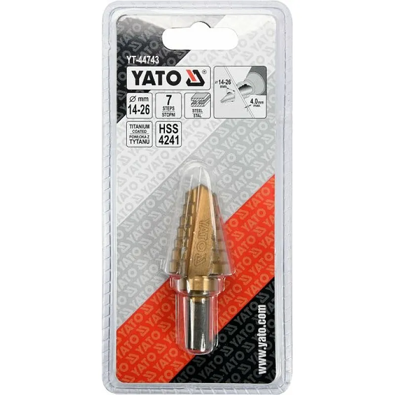 Свердло конічне ступінчасте 14-26 мм Yato (YT-44743) фото