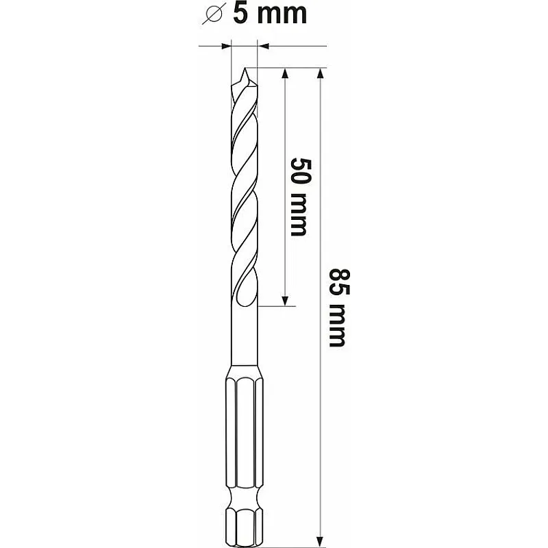 Свердло по дереву Yato 5x85х50 мм (YT-33862) фото