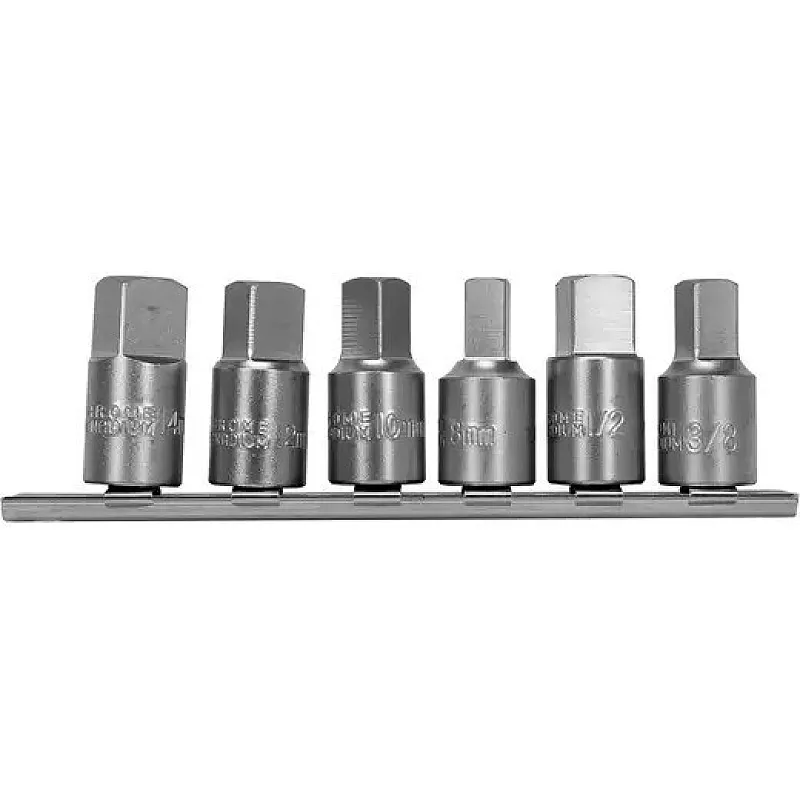 Торцеві насадки для оливок зливних пробок Yato, 6 шт (YT-05997) фото