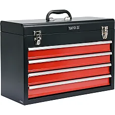 Ящик для інструментів Yato металевий з 4-ма шухлядами 218х360х520 мм (YT-08874)
