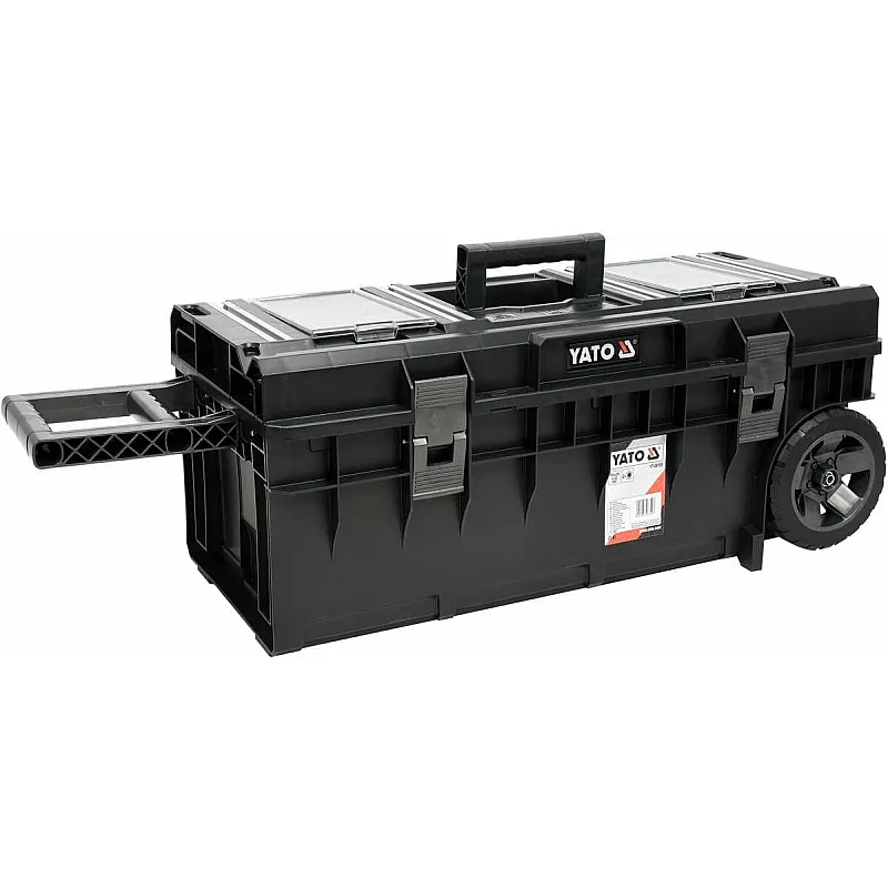Ящик для інструментів з 2 органайзерами на колесах YATO (YT-09185) фото