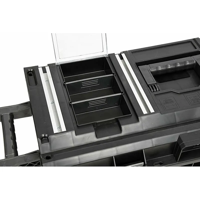 Ящик для інструментів з 2 органайзерами на колесах YATO (YT-09185) фото