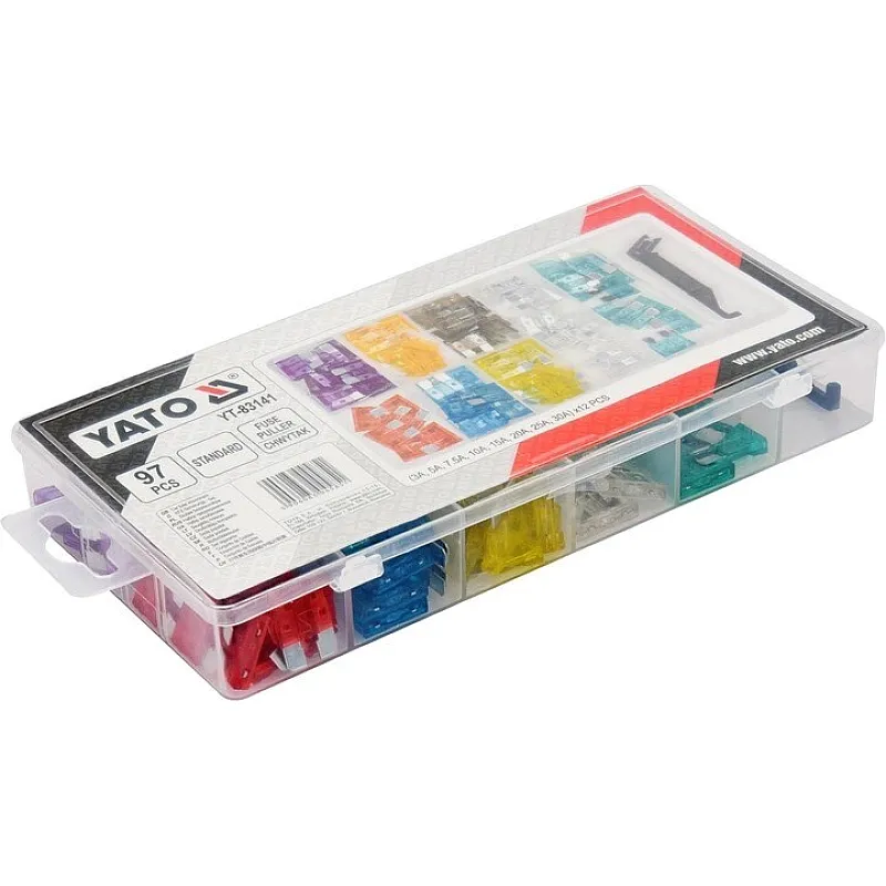 Автомобильные предохранители Yato STANDARD, 97 шт. (YT-83141) фото