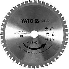 Диск пильний Yato 185x2.2x20 мм, 48 зубів (YT-60625)