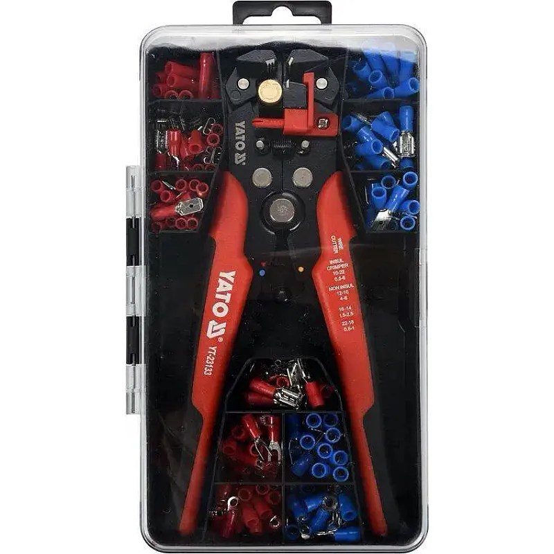Кримпер для обтиску та зачистки проводів Yato 205 мм 191 шт (YT-23133) фото