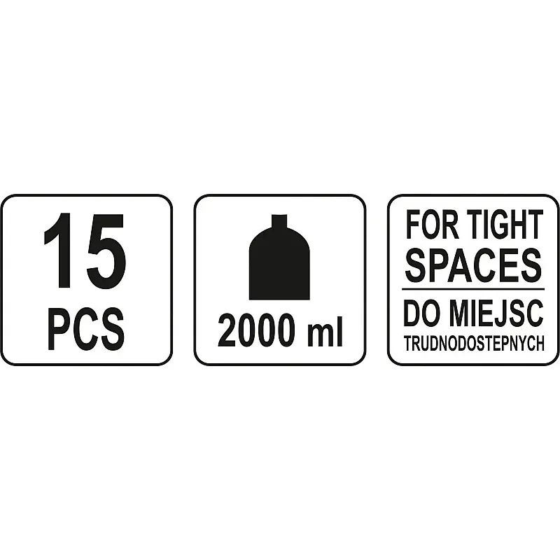 Лійка для затоки олії в двигуні Yato з адаптерами, 2 л (YT-06919) фото