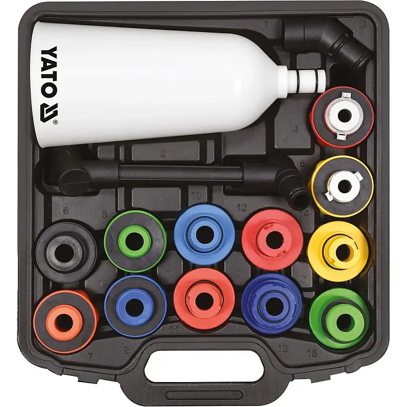 Лійка для затоки олії в двигуні Yato з адаптерами, 2 л (YT-06919) фото