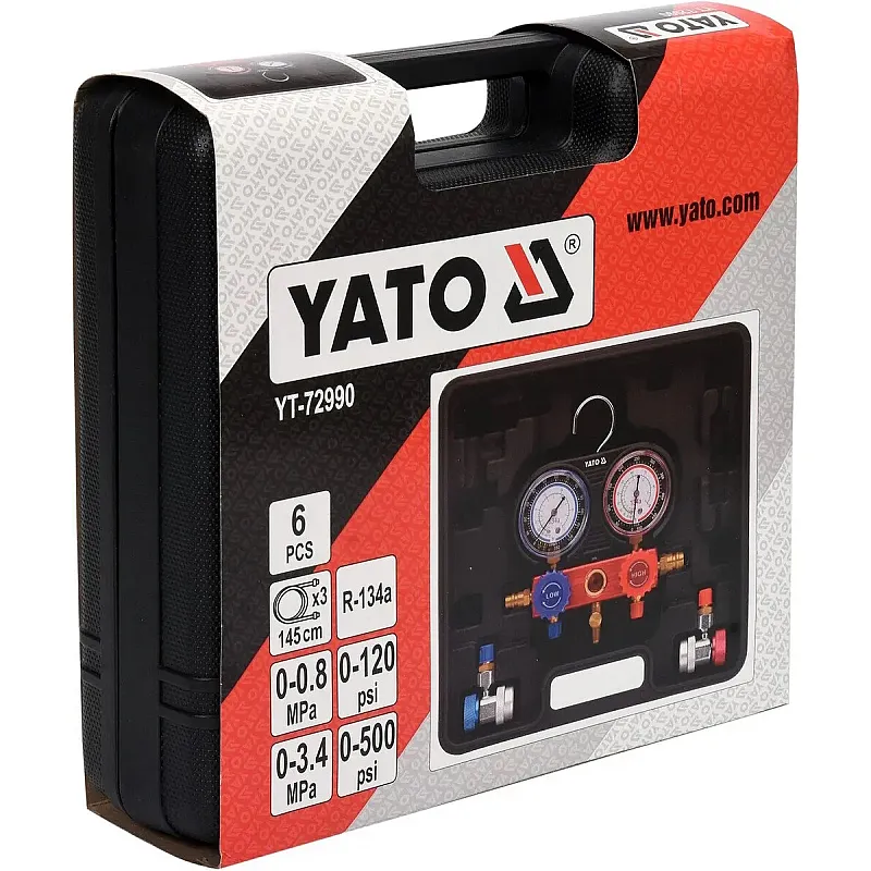 Набір для обслуговування систем кондиціювання Yato для групи R-134A (YT-72990) фото