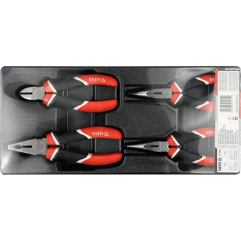 Набір YATO із плоскогубцями 4 шт., вклад для інструментальної шафи (YT-5534) фото