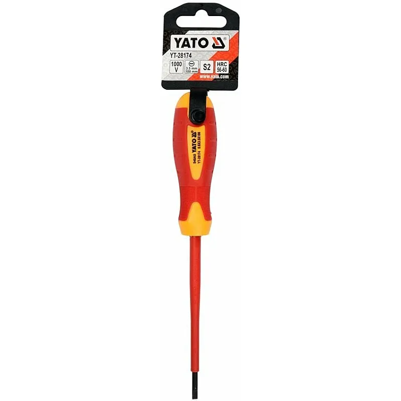 Отвертка плоская диэлектрическая Yato YT-28174 фото