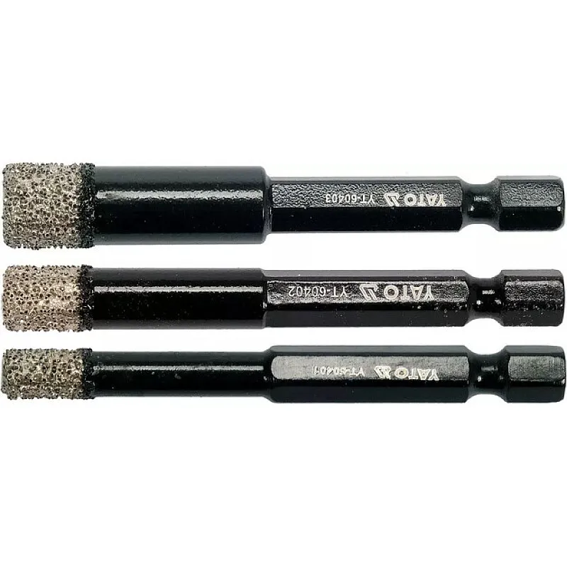 Свердла з алмазним колом YATO 6-8-10 мм, 1/4 (YT-60409) фото