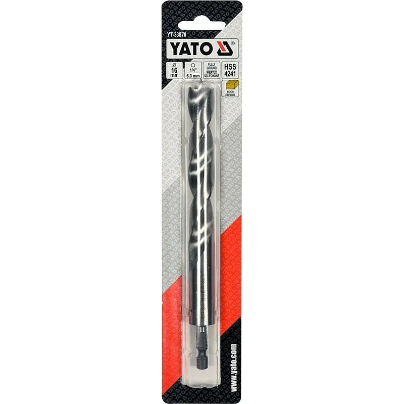 Сверло по дереву Yato 16x100х60 мм (YT-33870) фото