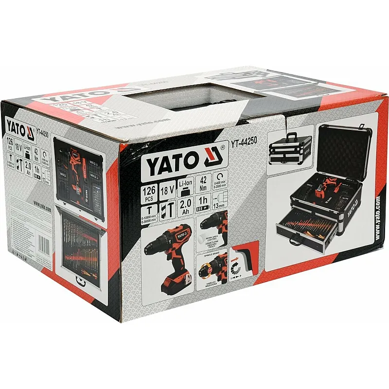 Акумуляторний дриль-шуруповерт Yato YT-44250 фото
