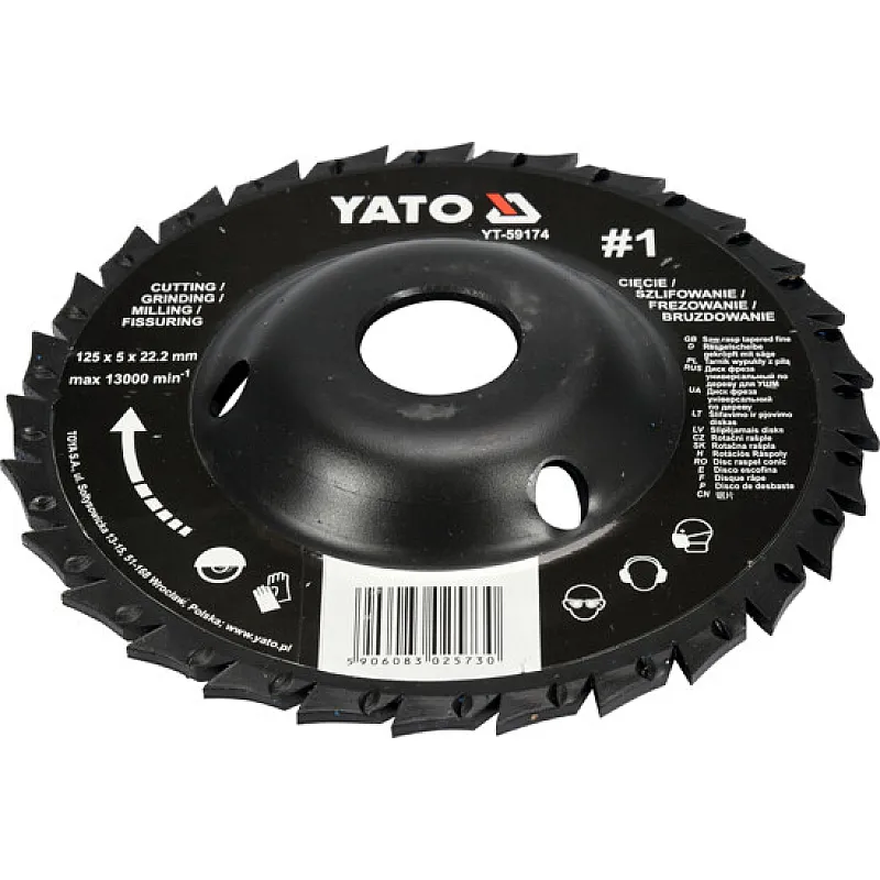 Диск-фреза Yato 125/22.2 мм (YT-59174) фото