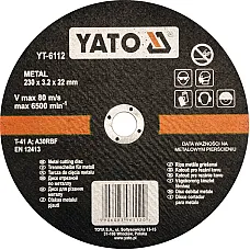 Диск отрезной YATO по металлу 230 х 22 мм (YT-6112)