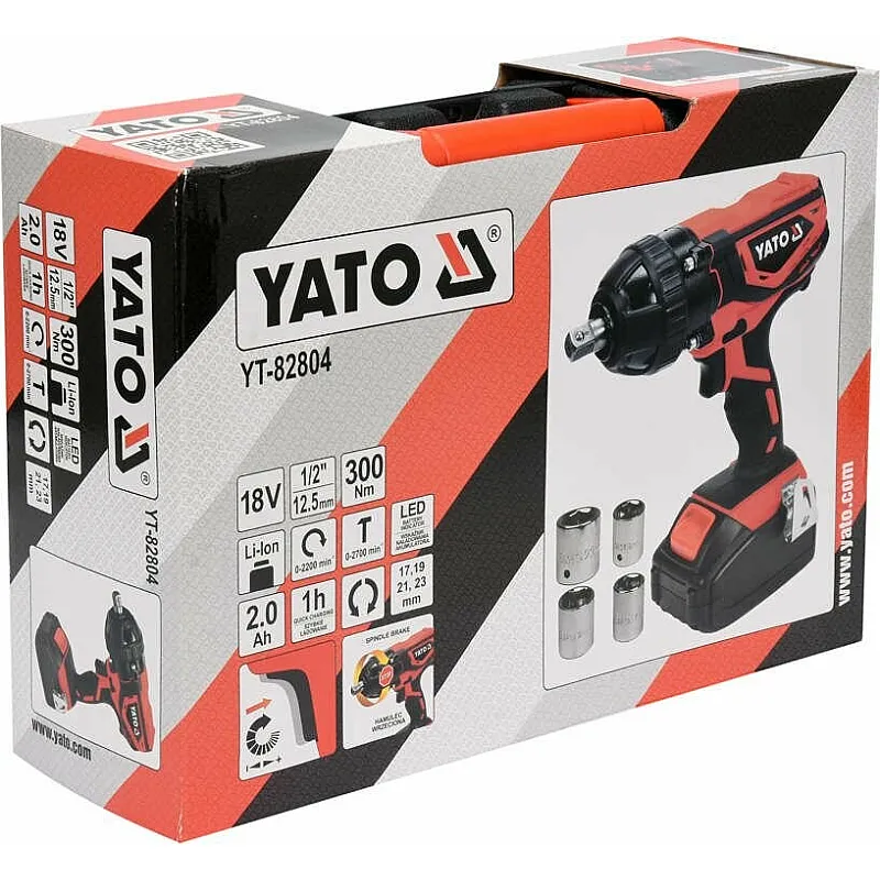 Гайковерт ударный аккумуляторный YATO (YT-82804) фото