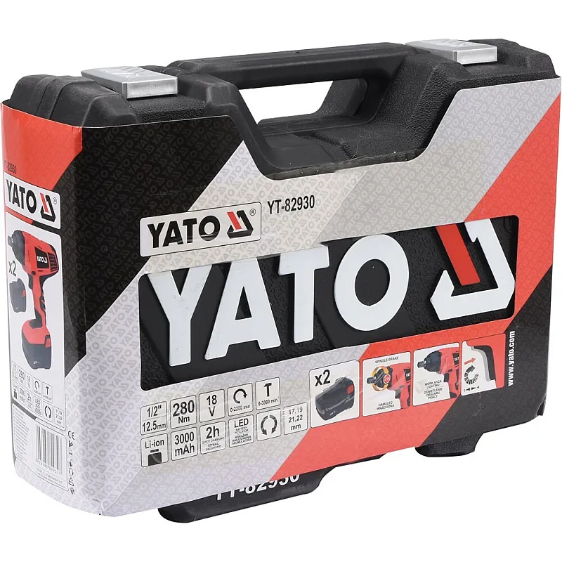 Гайковерт ударний акумуляторний Yato YT-82930 фото
